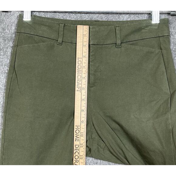 Old‎ Navy High Rise Pixie Chino Pants Womens Size 2 Green Stretch Pockets - Picture 7 of 9